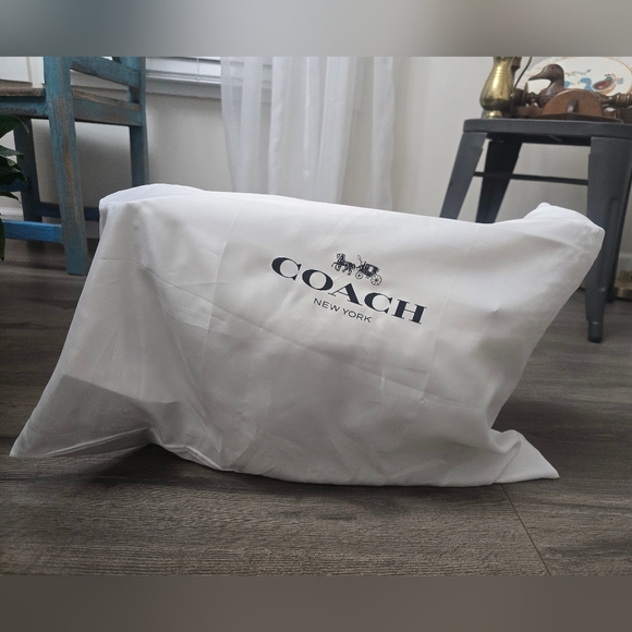 Coach Structured Straw Large Basket Tote Natural/Burnished Amber Cottagecore - Picture 3 of 15